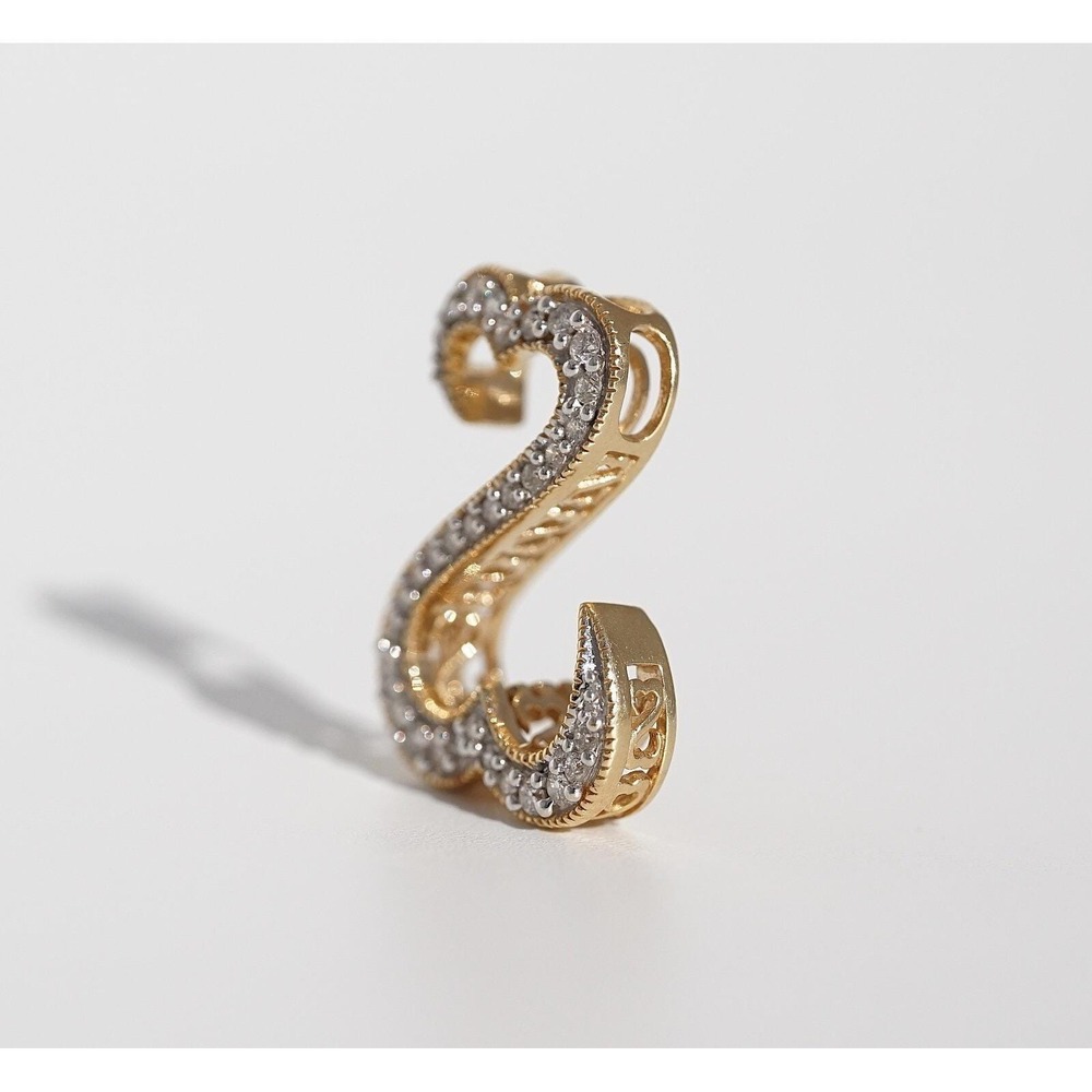 14k Solid Gold Two Interlocking Hearts Natural Hi… - image 8